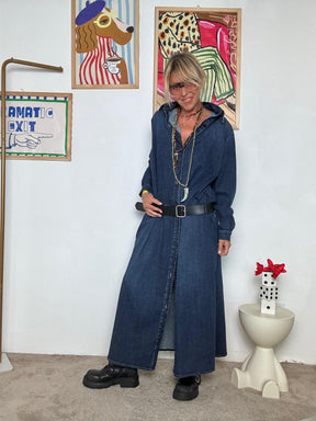 SUSY STAR - Giacca lunga in jeans unisex  Stile oversize, 100% carisma! ST3089/ JEANS SUSY STAR 
