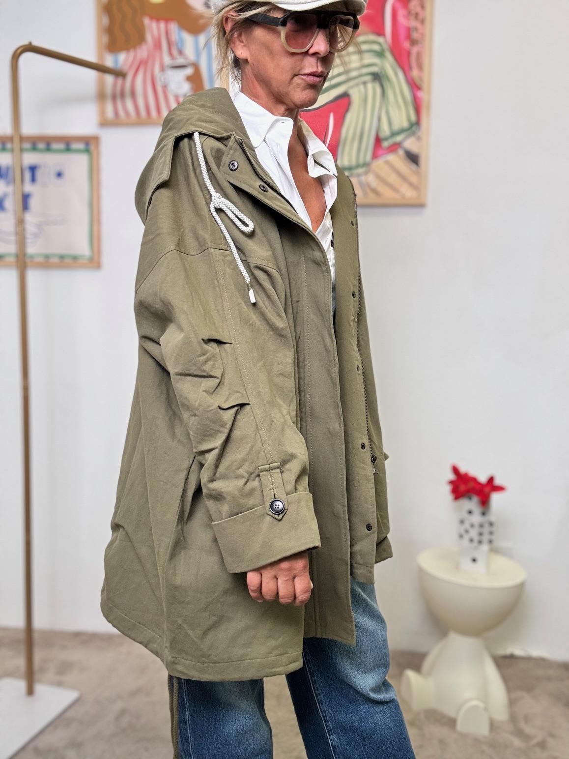 FEMALE - Trench Over in Cotone Army Chic MILITARE WD1955/ MILITARE FEMALE 