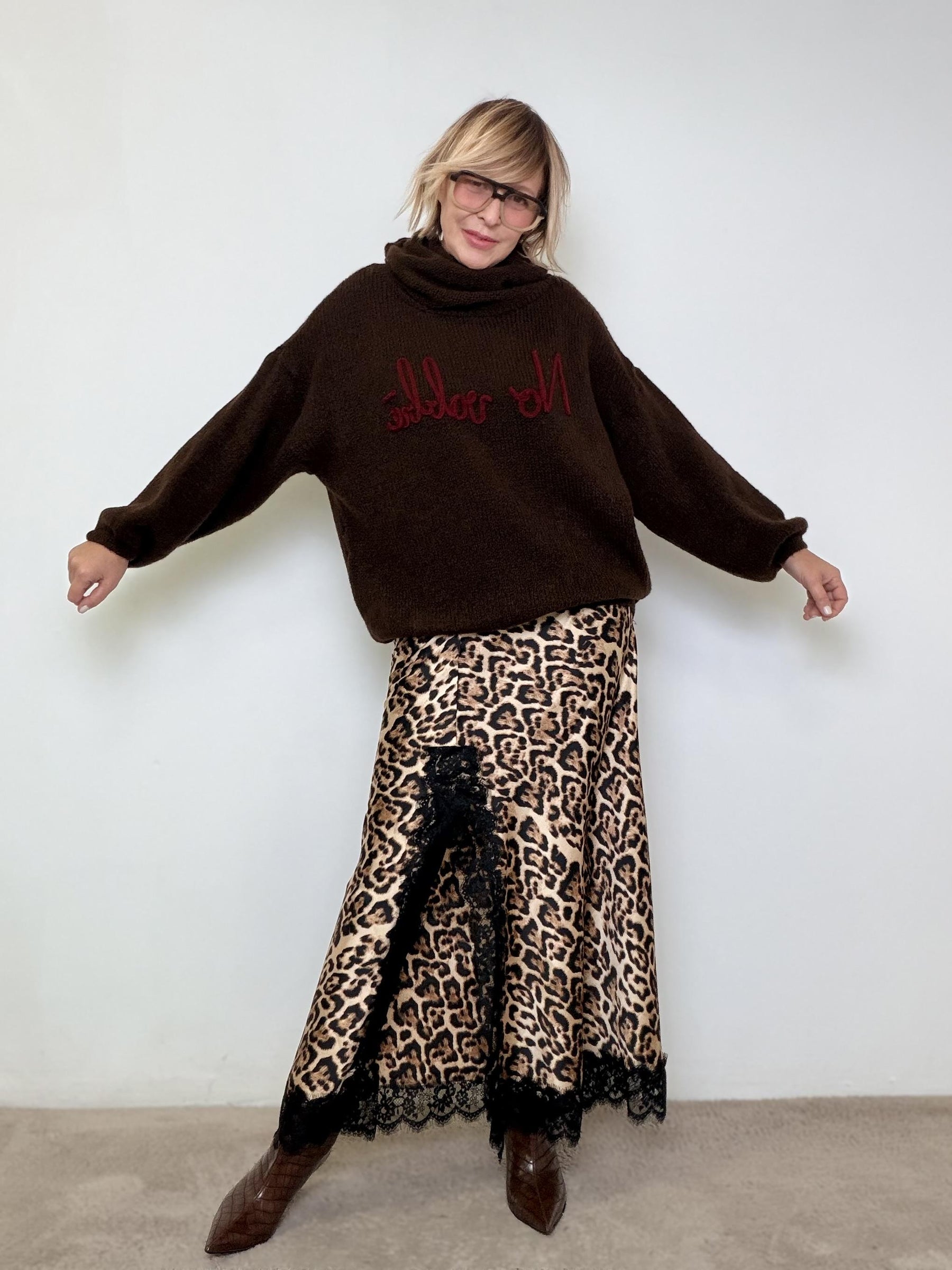 FEMALE - Maglia No Vabbè moro A3232/ MORO FEMALE 