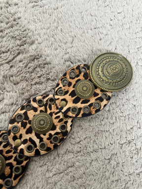 FEMALE -Cintura animalier con dettagli metallici  grinta e stile in un solo accessorio M100/ ANIMALIER FEMALE 