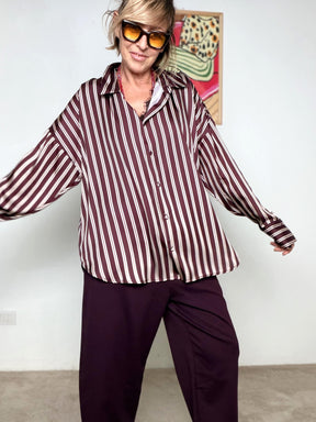 FEMALE - CAMICIA STRIPE CHIC STCA1238S36/ VINO SUSY STAR 