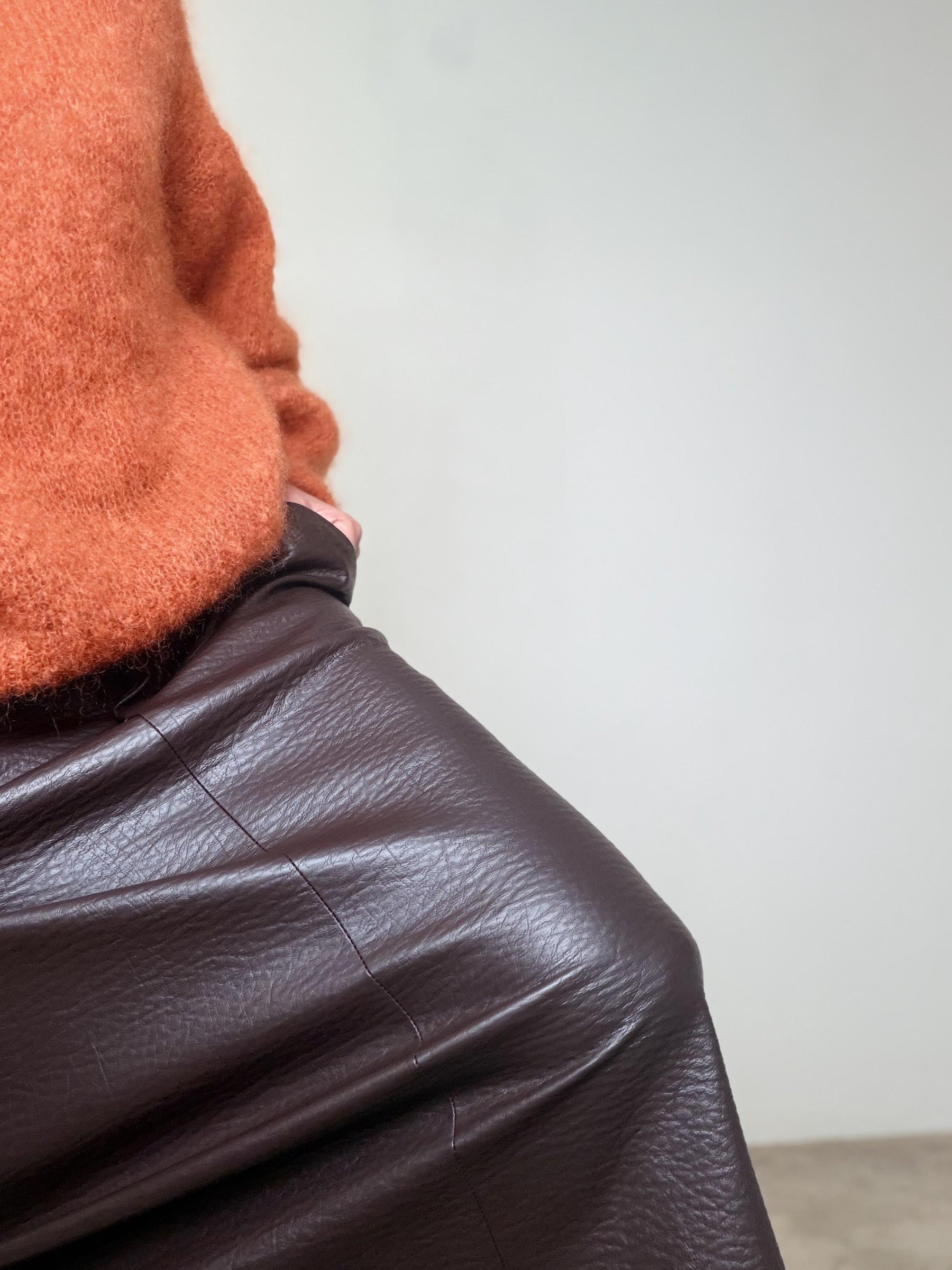 PHILIA LOFT - GONNA ECOPELLE BOTTALATA D01E0222/ MORO PHILIA LOFT 