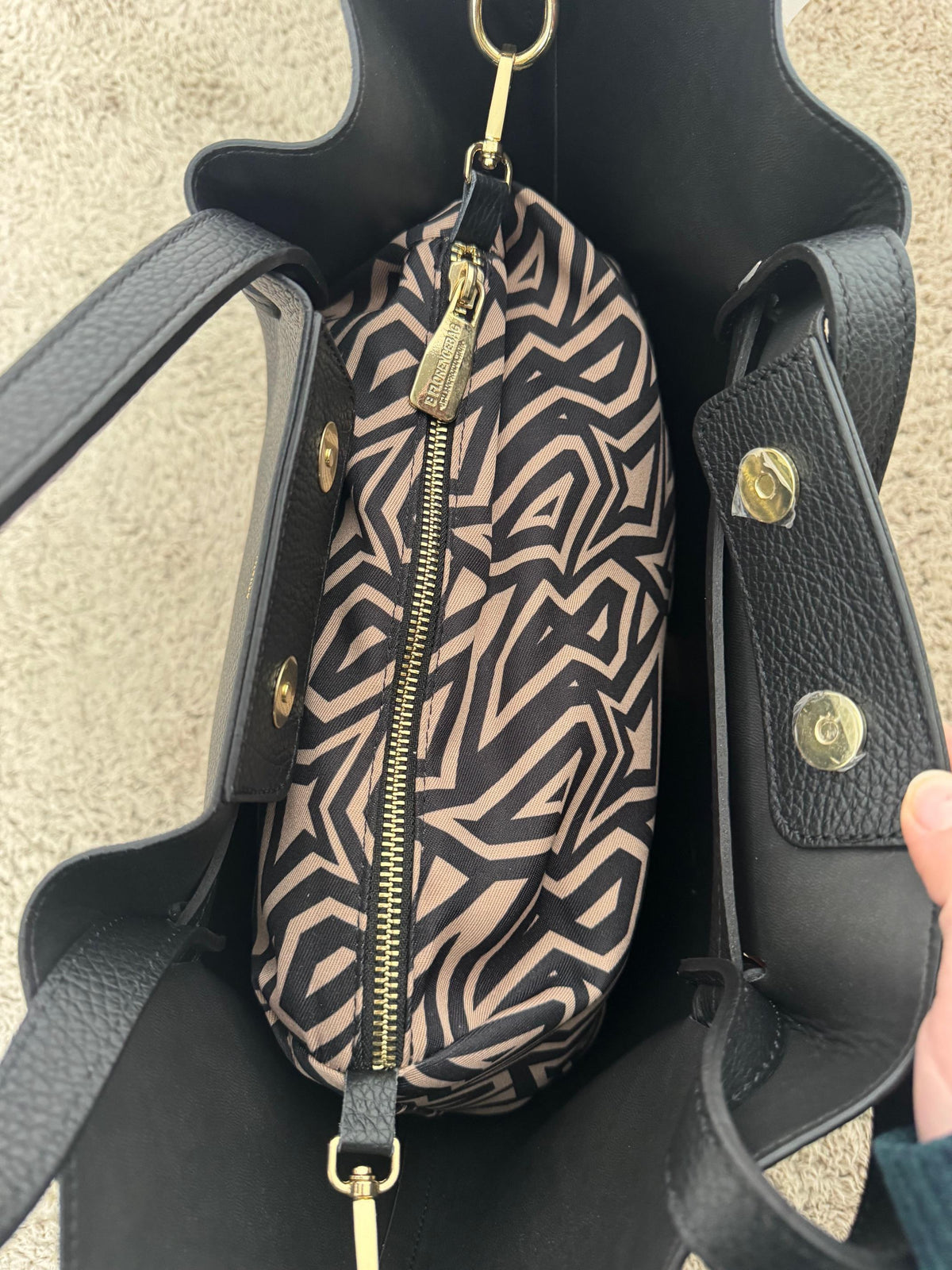 B. FLORENCE_ Luxury Bag in pelle LUX BAG/ NERO B.Florence 