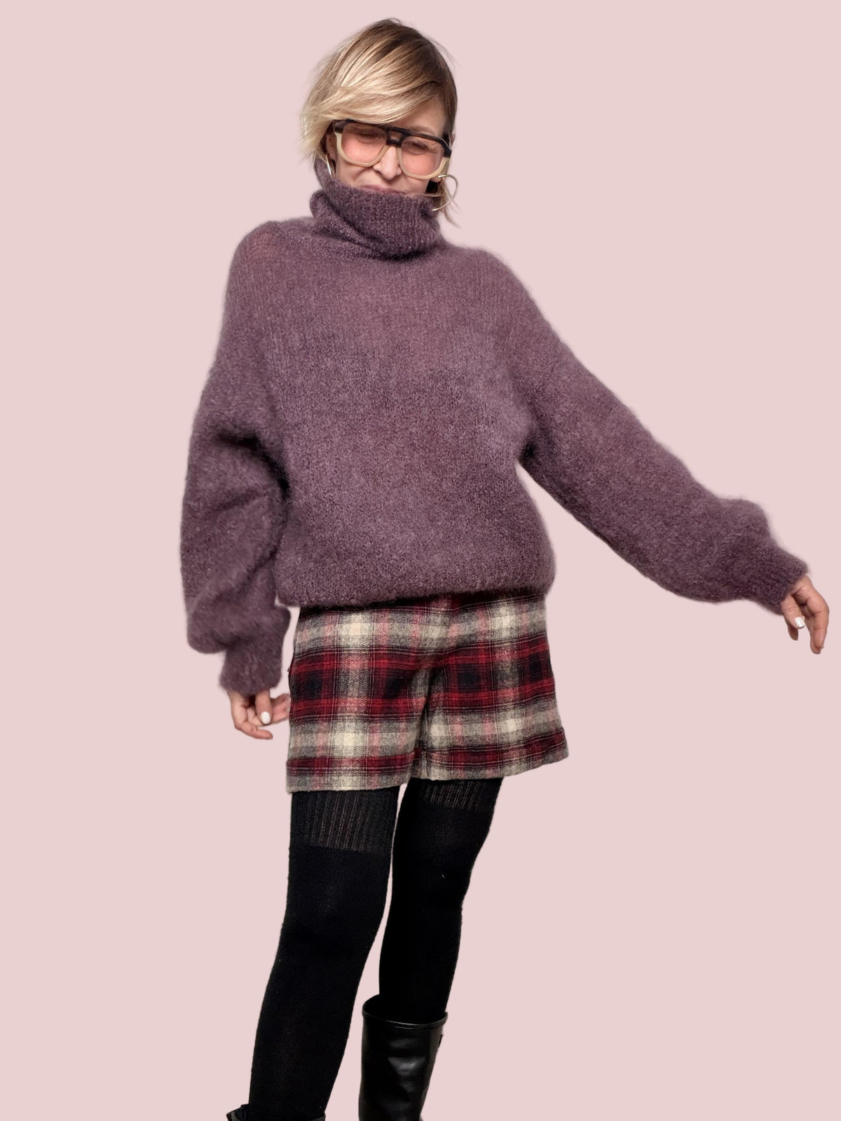 PHILIA LOFT - MAGLIA FLUFFY POP CACAO V01V0958/ CACAO PHILIA LOFT 