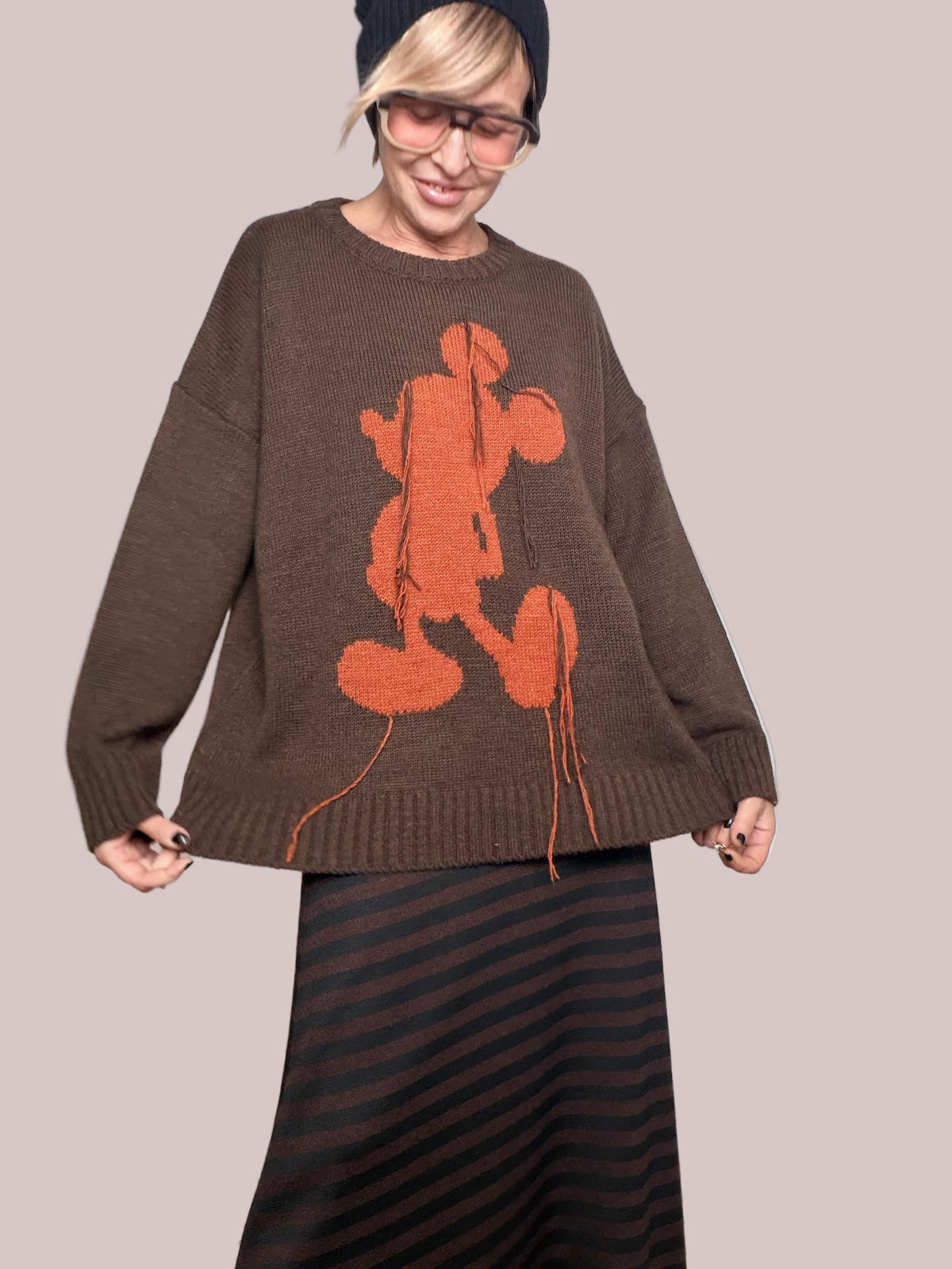 SOUVENIR - Maglia Cartoon Chic F38P1227/ MORO SOUVENIR 