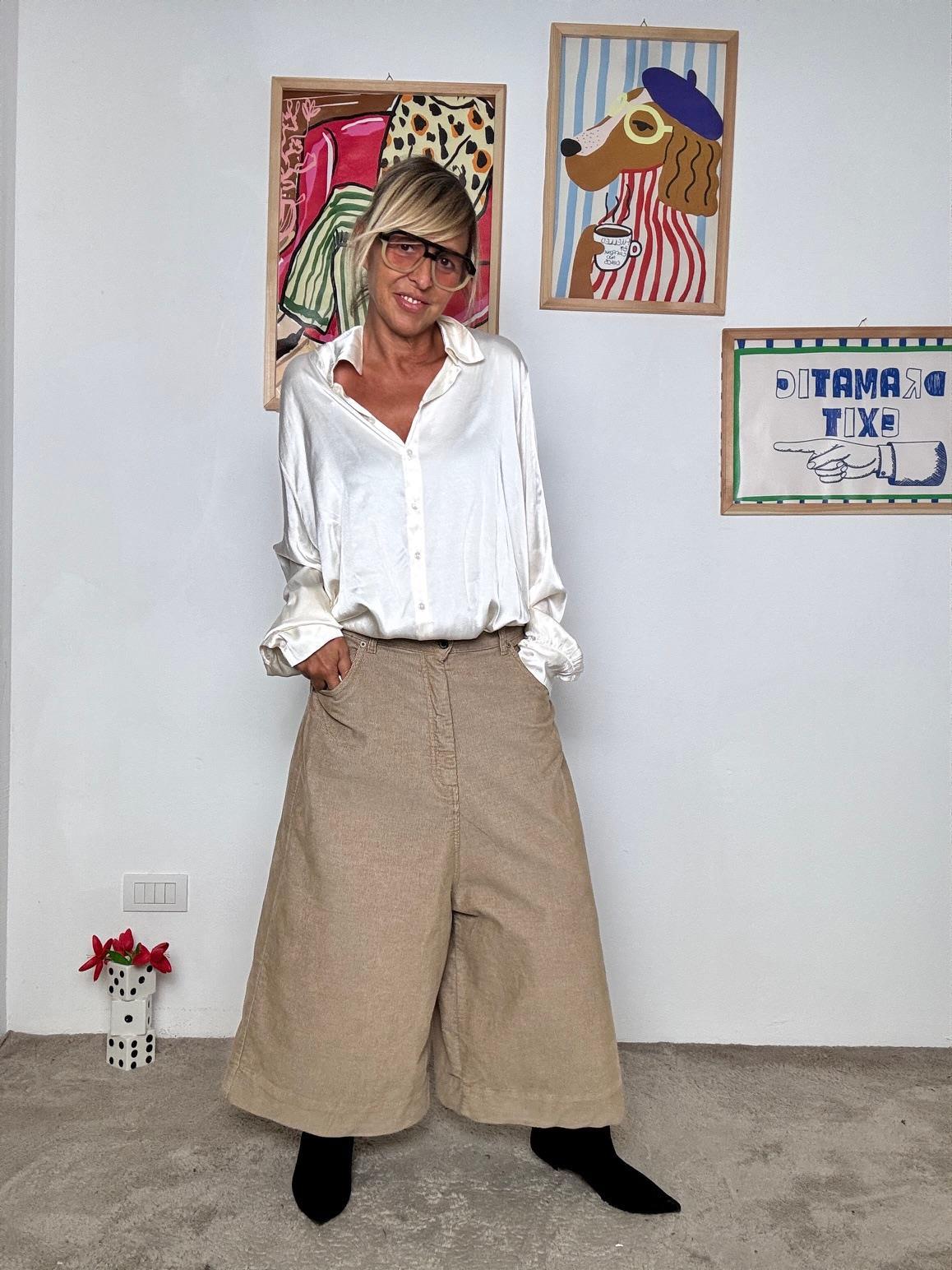 SUSY STAR - Camicia oversize burro in viscosa  Eleganza minimal STC273CU/ BURRO SUSY STAR 