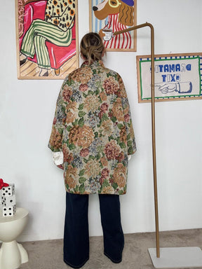 SUSY STAR - Giacca over floreale  Stile vintage chic ST82027OFE/ FANTASIA SUSY STAR 