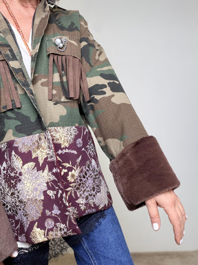 DEJA VU - Giubbotto Army Couture  con trapuntino rimovibile A25DL614/ VINTAGE DEJA VU 