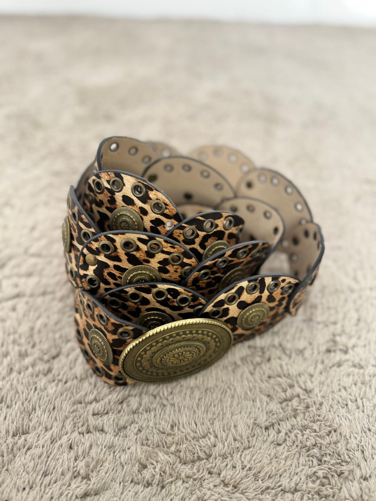 FEMALE -Cintura animalier con dettagli metallici  grinta e stile in un solo accessorio M100/ ANIMALIER FEMALE 