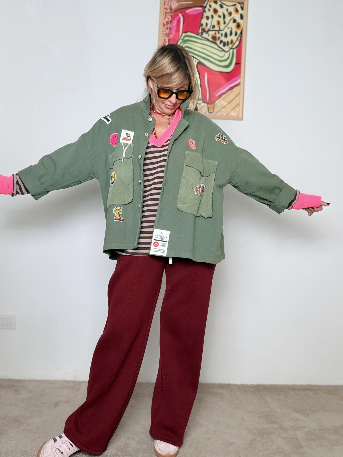 FEMALE - GIACCA PATCHY C23677/ MILITARE FEMALE 