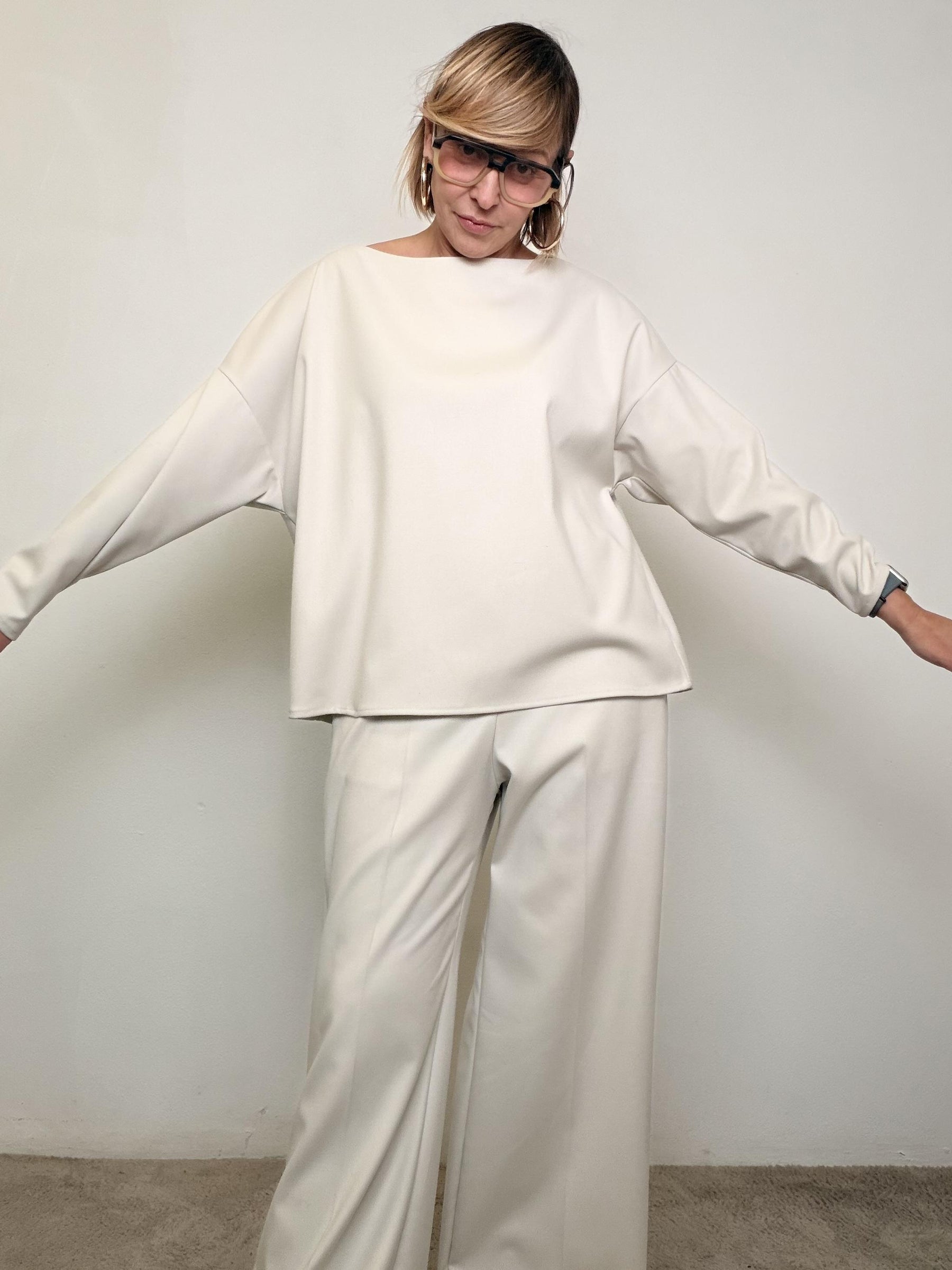 SOUVENIR - MAGLIA OVER ELEGANTE S38M1312/ PANNA SOUVENIR 