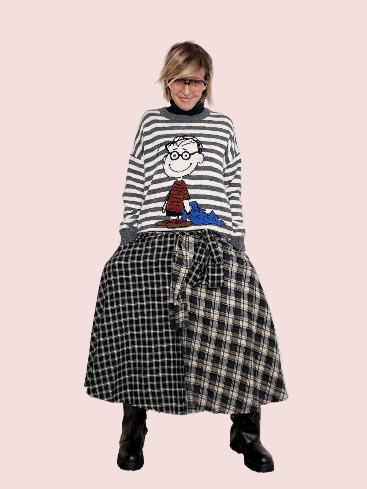 FEMALE - Gonna Mix Check L5M266/ NERO FEMALE 