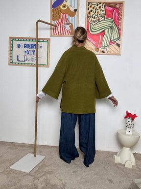 DEJA VU - Poncho donna stile kimono  Essenziale fuori, sorprendente dentro A25LU602/ CEDRO DEJA VU 