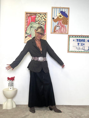 SUSY STAR - Giacca leopardata donna  blazer animalier casual chic moro ST50152/ MORO SUSY STAR 