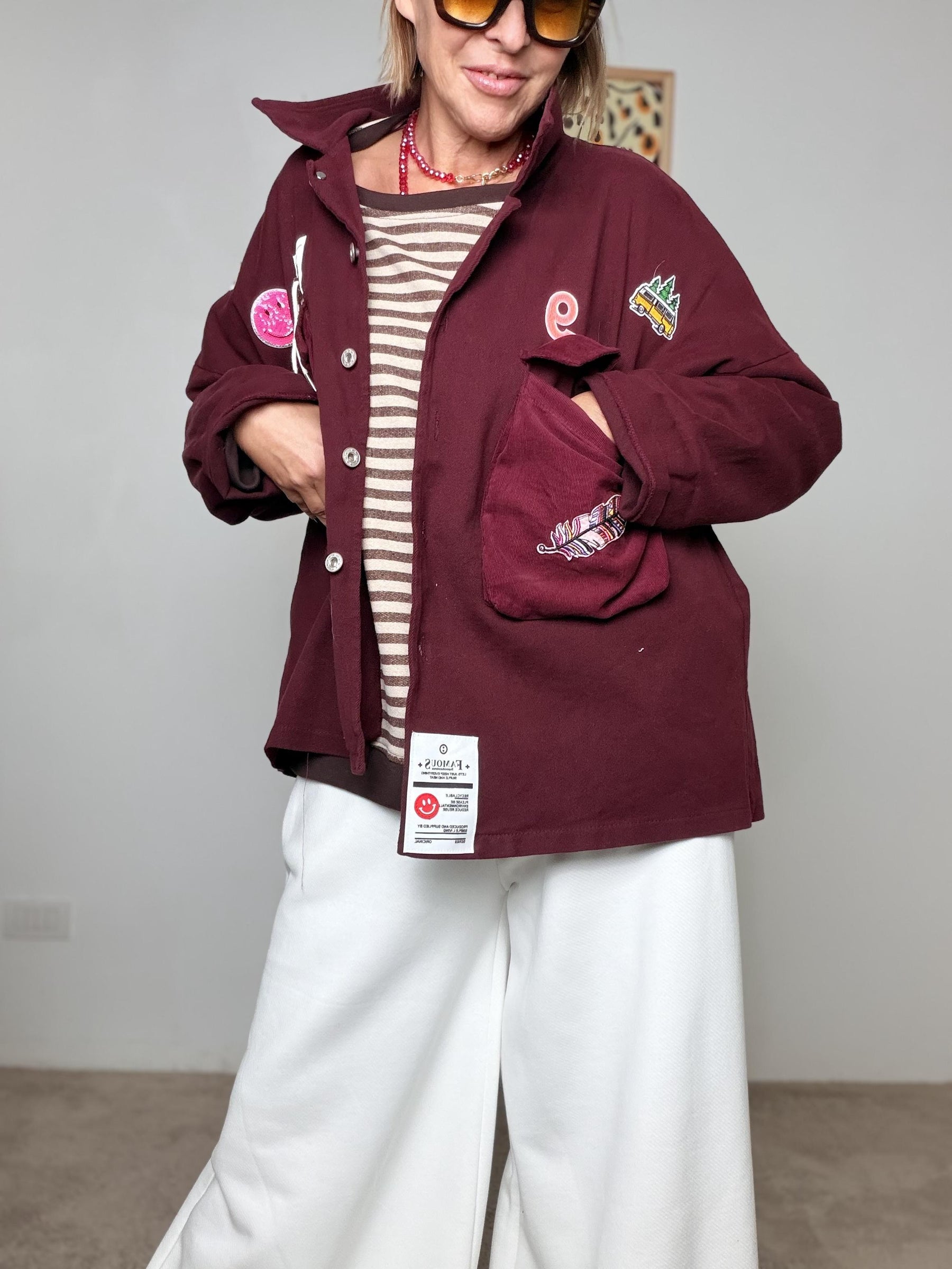 FEMALE - GIACCA PATCHY C23677/ VINO FEMALE 