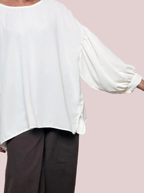 Camicia fluida over dal fascino essenziale 38773PK/ BIANCA FEMALE 