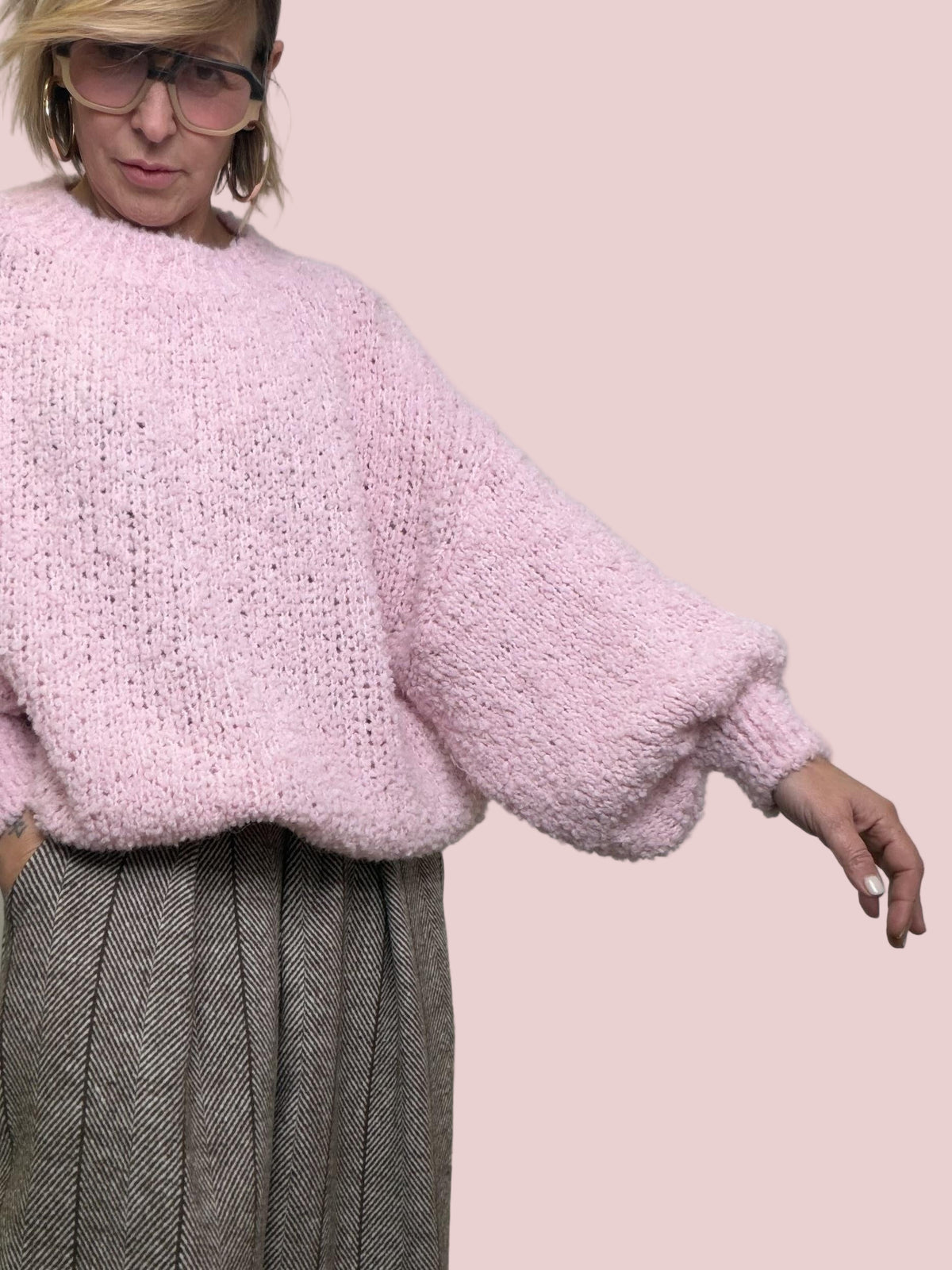 FEMALE - Maglia Chunky Cocoon  la maxi morbidezza che ti avvolge 3001/ ROSA FEMALE 