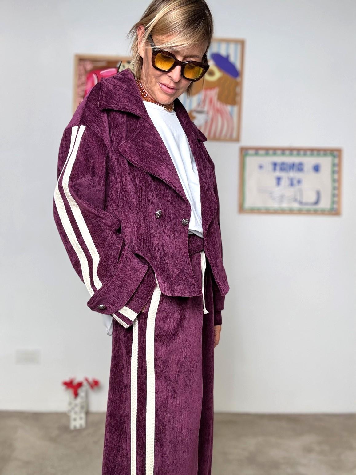 FEMALE -  GIACCA VELVET DRIVE A7803-D5/ VINO FEMALE 