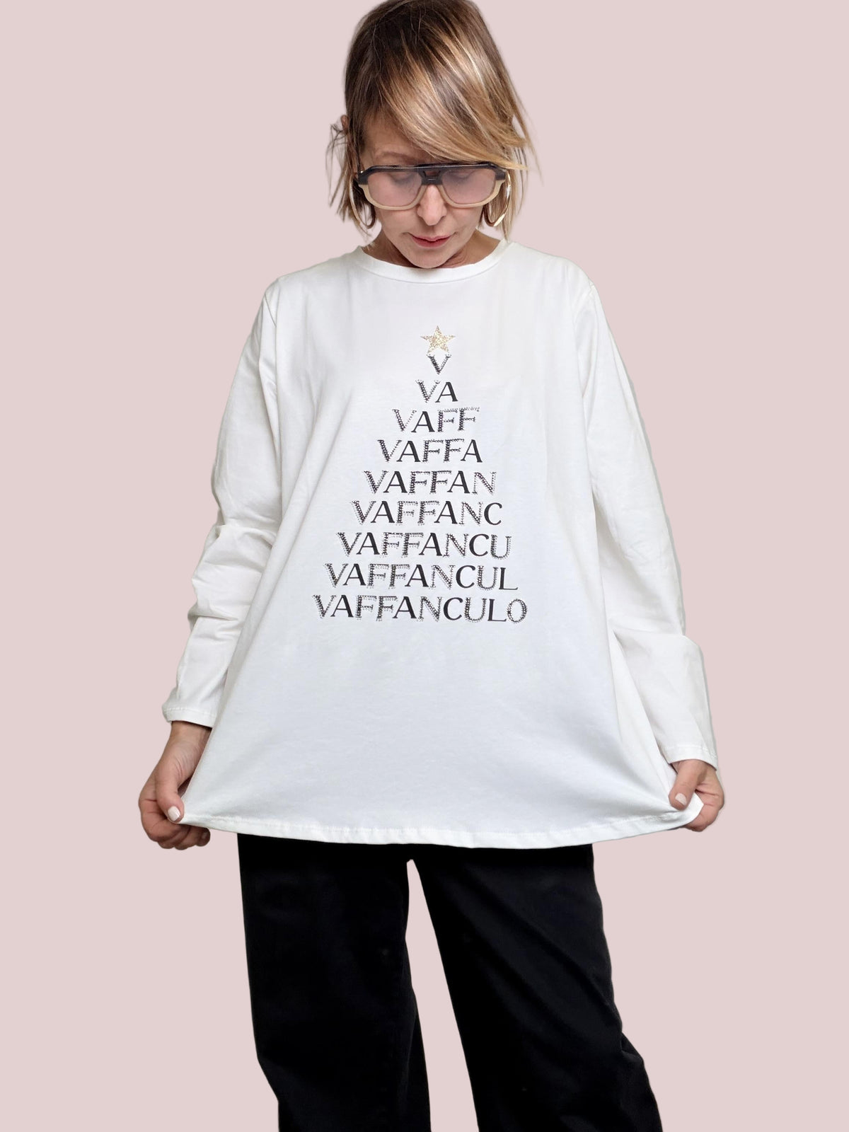 SUSY STAR - T-shirt Albero Ironico STL13/ BIANCO SUSY STAR 