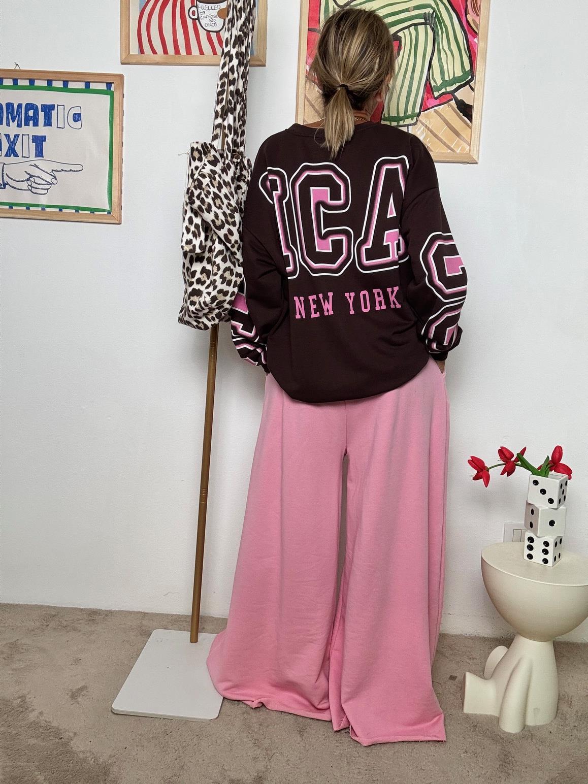 FEMALE - Pantalone Coccola  Wide Leg & Vibes Only ROSA R8195/ ROSA FEMALE 