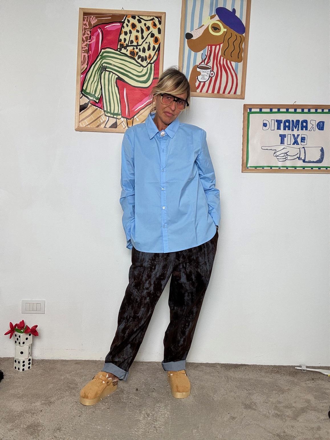 SUSY STAR -Camicia classica a maniche lunghe STS700326/ CELESTE SUSY STAR 