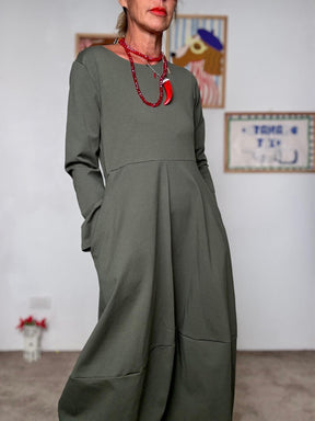 FEMALE - Abito Over con Taglio a Balze salvia 36190LMB/ SALVIA FEMALE 