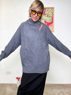 SUSY STAR -  maglia Choco Cut  GRIGIO STYZ66841/ GRIGIO SUSY STAR 