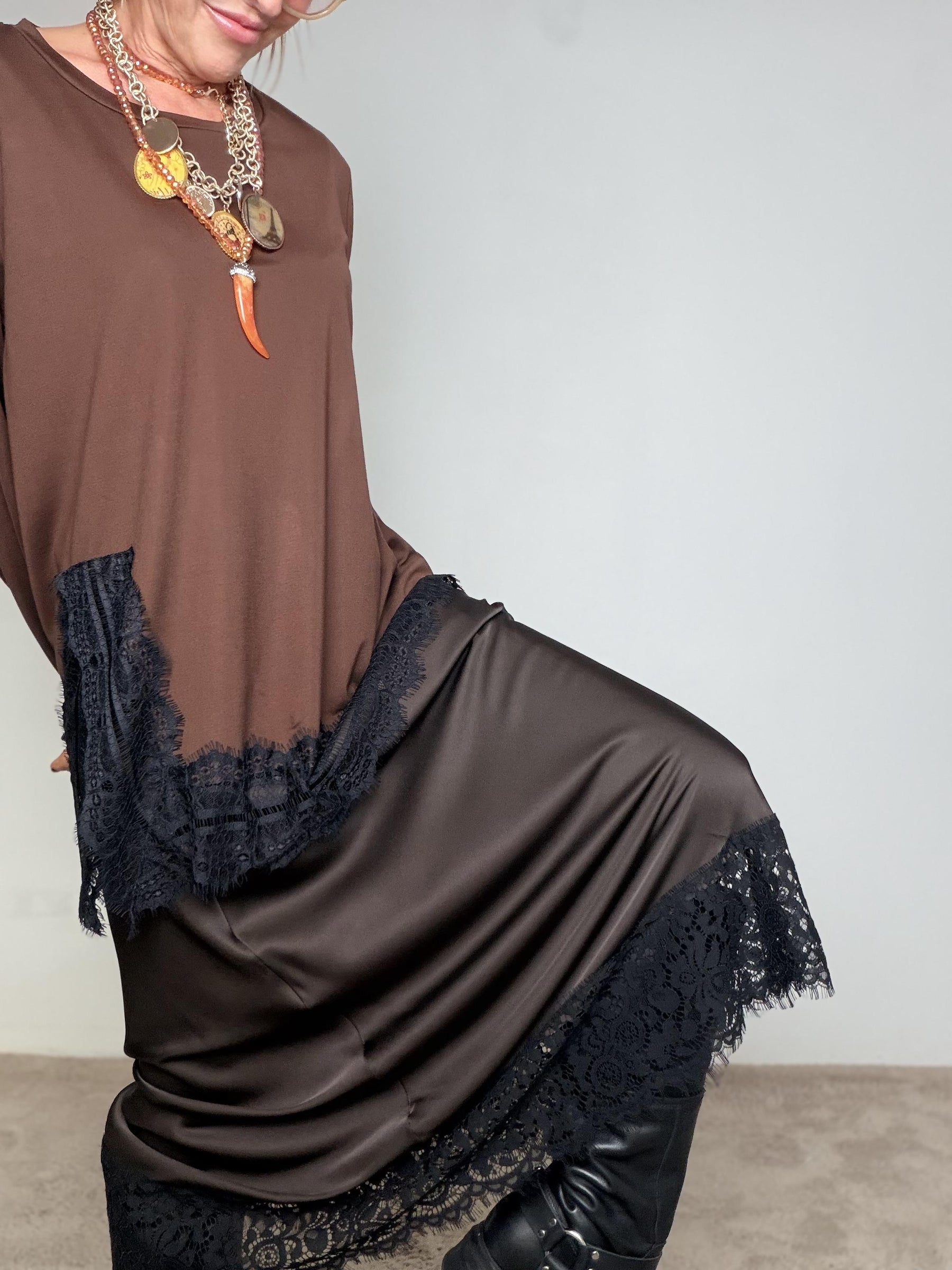 SUSY STAR -Gonna Satin Lace moro STLS1912/ MORO SUSY STAR 