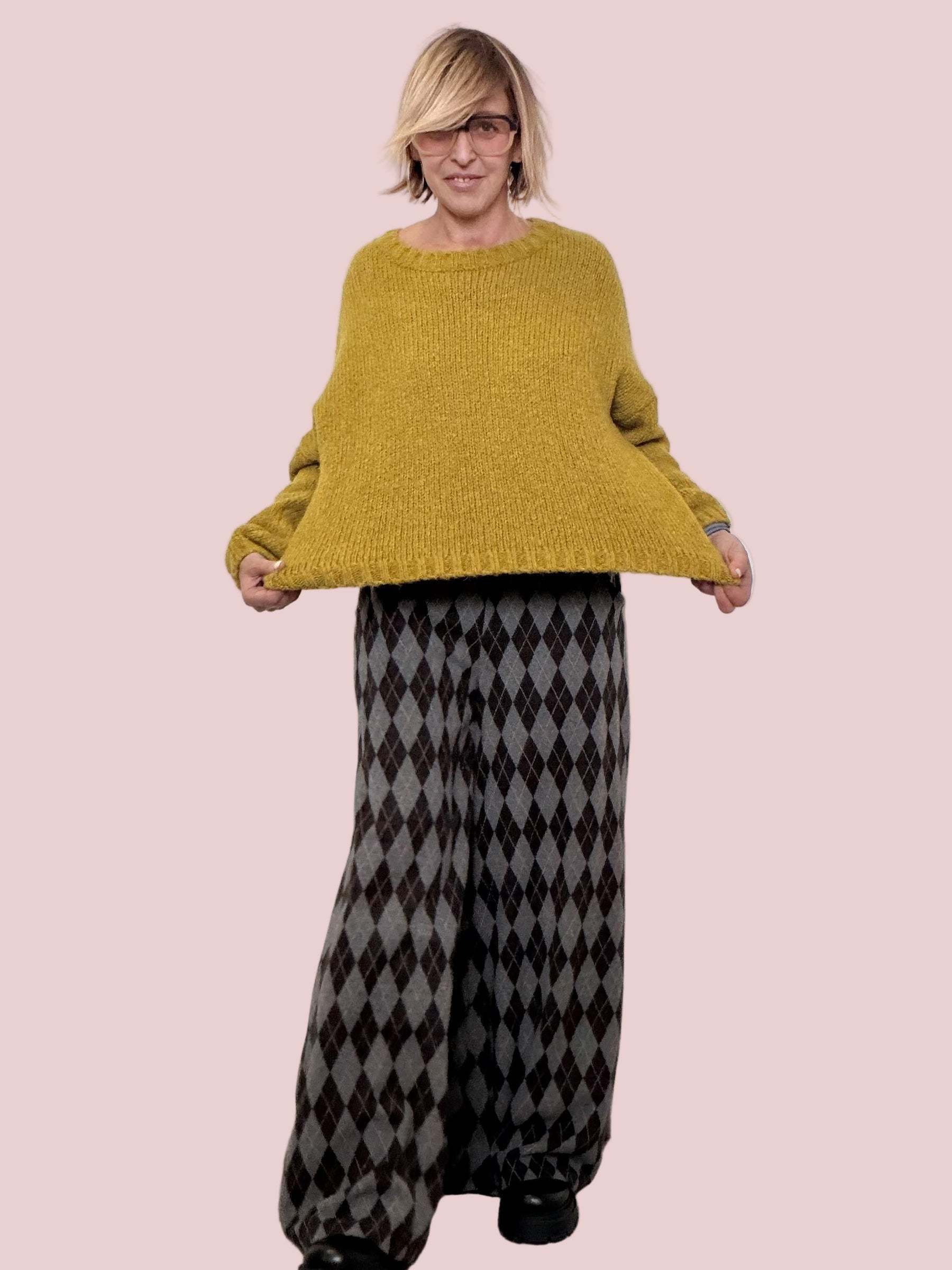 SOUVENIR - MAGLIA MORBIDA OVER  COLORE VITAMINICO, COMFORT ASSOLUTO Z36R1592/ OLIO SOUVENIR 