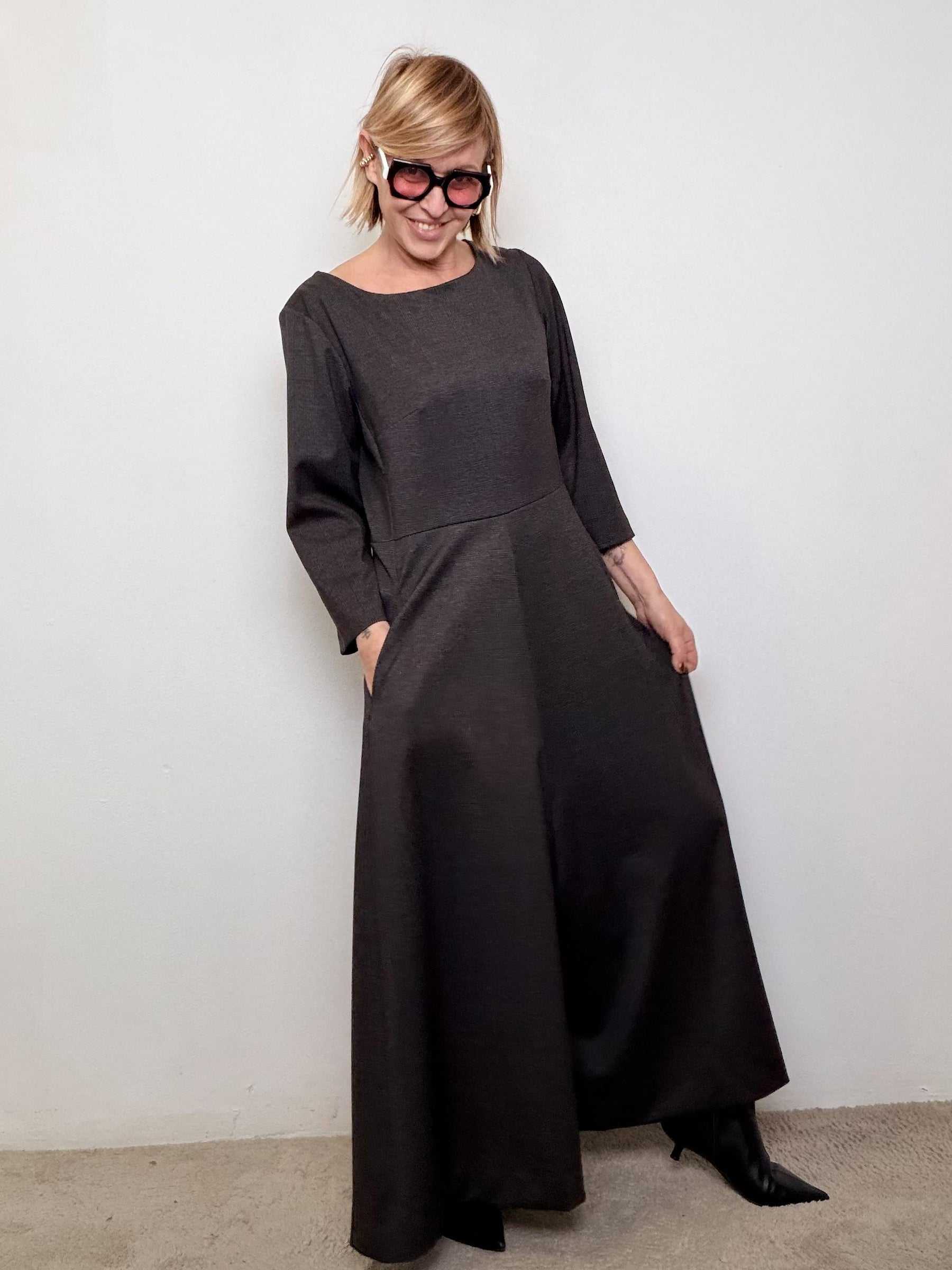 SUSY STAR - Tuta check moro ST88496BAG/ MORO SUSY STAR 