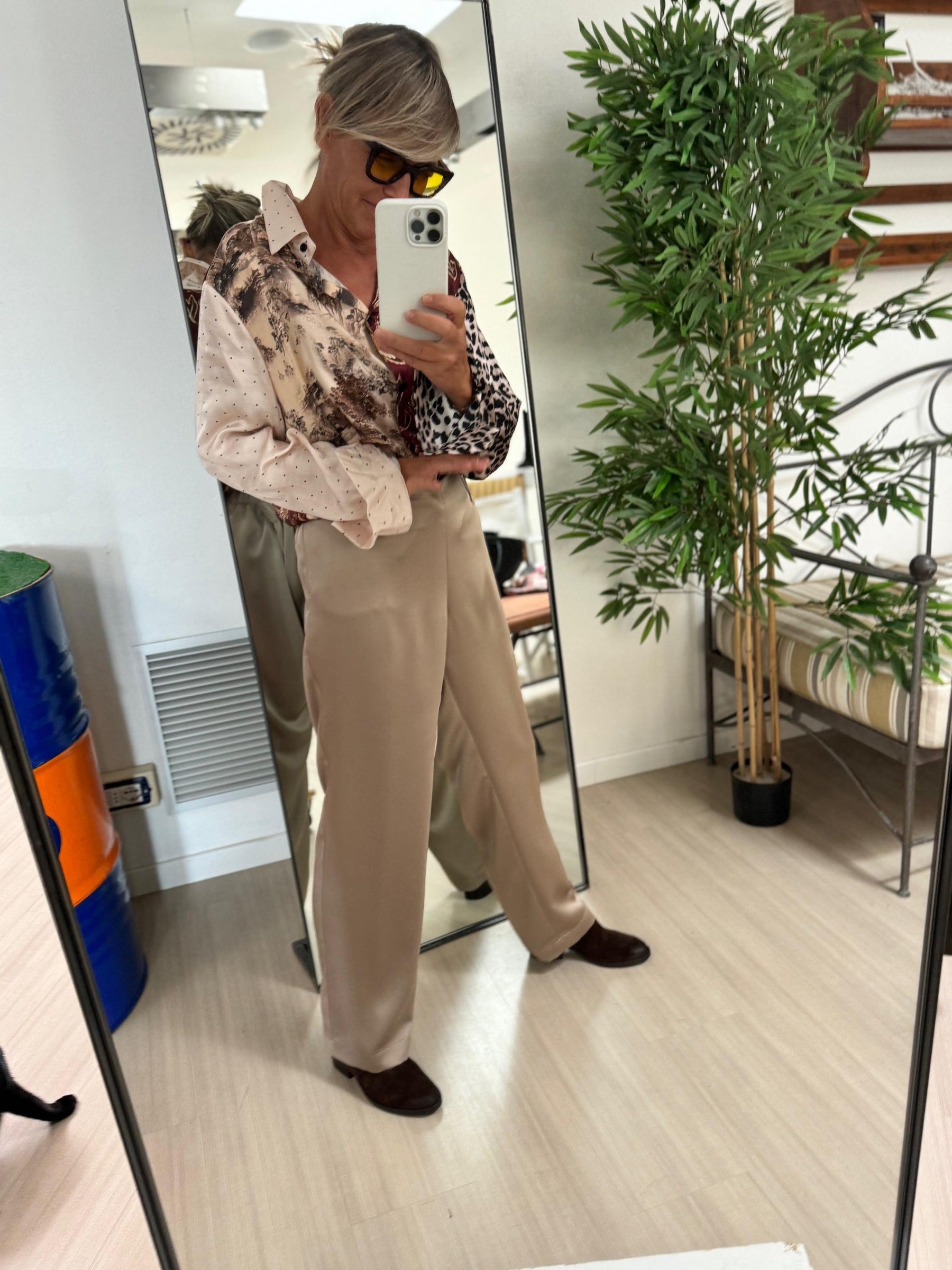 SUSY STAR - PANTALONE RASO VITA ALTA - PLATINO STSUSY853/ PLATINO SUSY STAR 