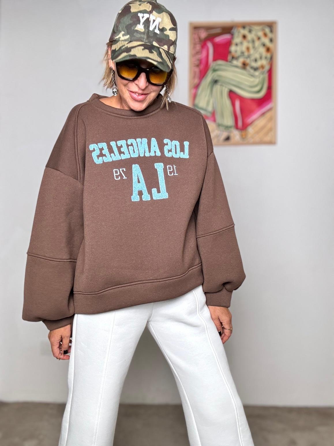 FEMALE - FELPA LOS ANGELES MORO R50369/ MORO FEMALE 