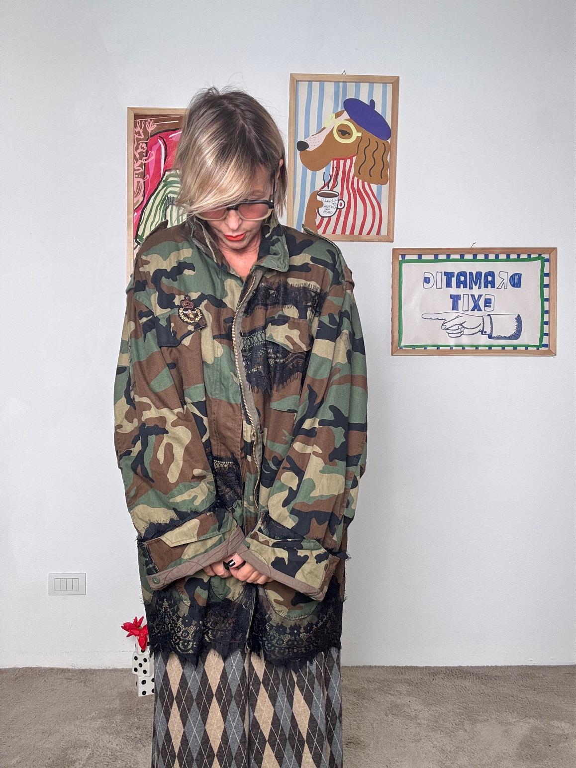 SOUVENIR - Giubbotto Army Glam S38M0879/ MIMETICO SOUVENIR 