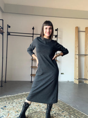 FEMALE_ Abito "Urban Muse" in Punto Milano Nero  Comfort senza compromessi, stile senza sforzo 31759YRXT/ NERO FEMALE 