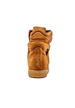 Sneaker con Zeppa in Camoscio  Color Caramello MATILDA/ CUOIO DIVINE FOLLIE 