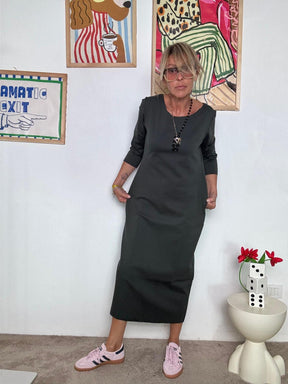 susy star - Abito in Punto Milano  Comfort Chic per Ogni Giorno! VERDE ST5625/ VERDE SUSY STAR 