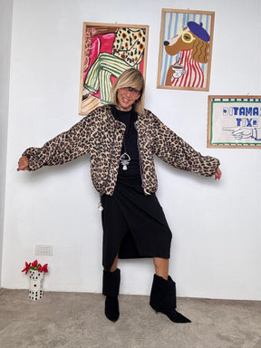 SUSY  MIX - Bomber double face donna  fantasia floreale e animalier 59181/ ANIMALIER SUSY MIX 