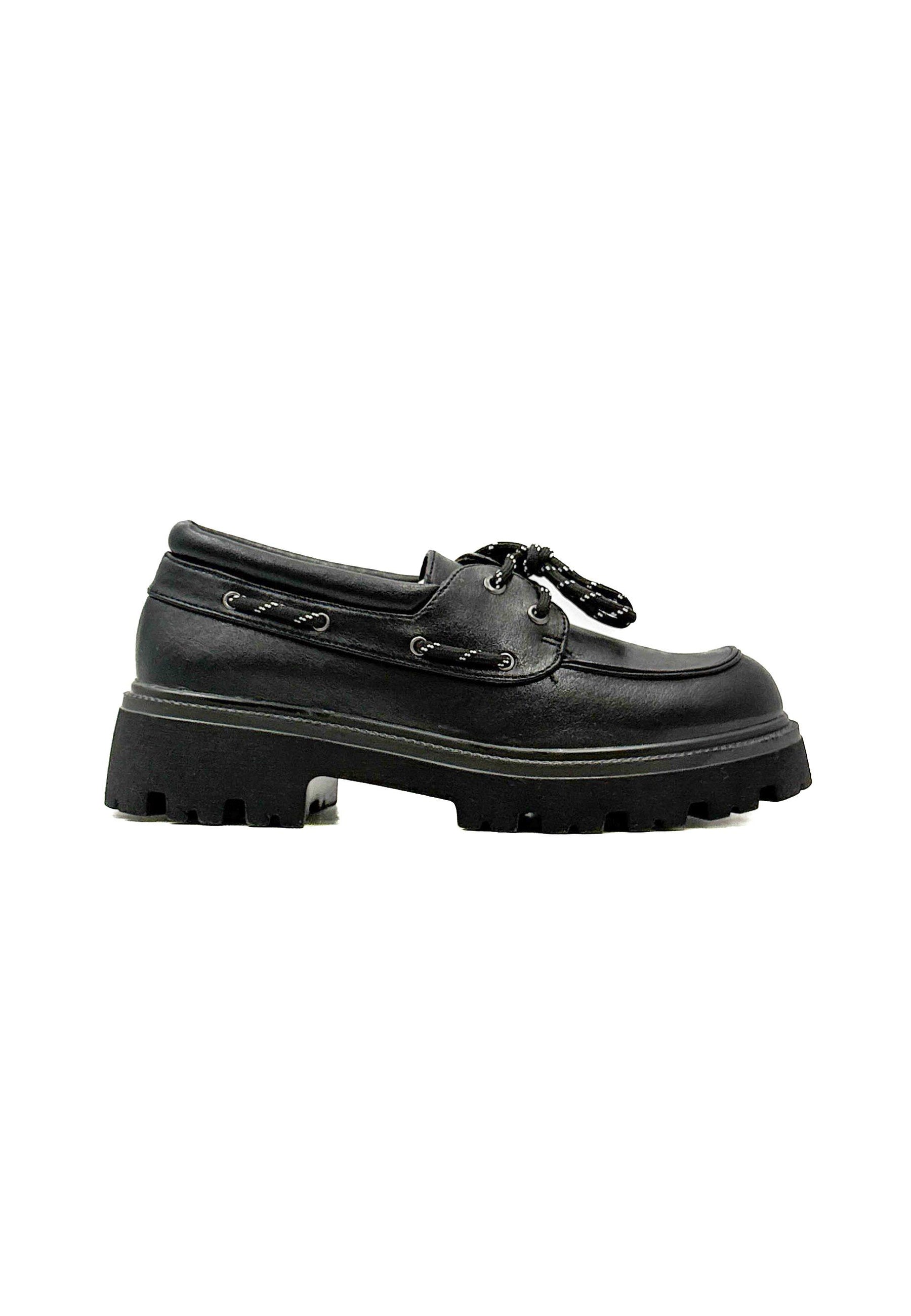 Scarpe barca chunky con suola carrarmato Female MP70027-3/ NERO FEMALE 