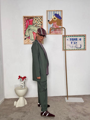 DEJA VU -  Giacca in bengalina  eleganza pratica e stile contemporaneo VERDE A25UN605/ VERDE DEJA VU 