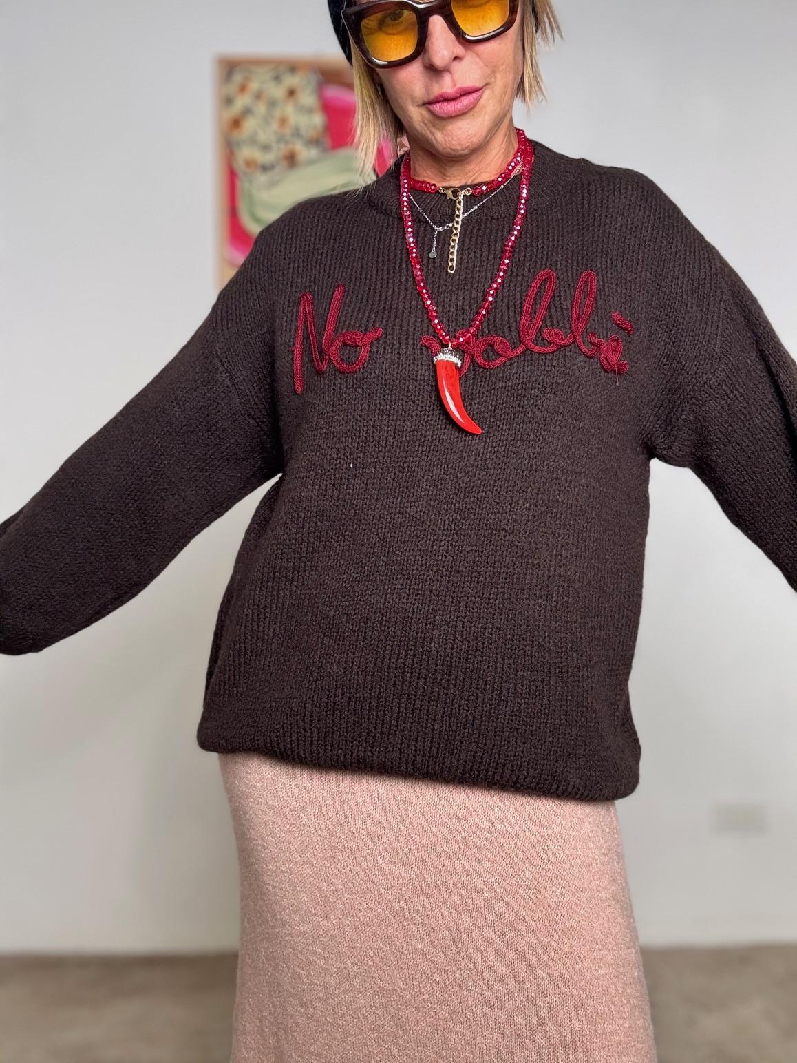 FEMALE - Maglia over No vabbè MORO A2702/ MORO FEMALE 