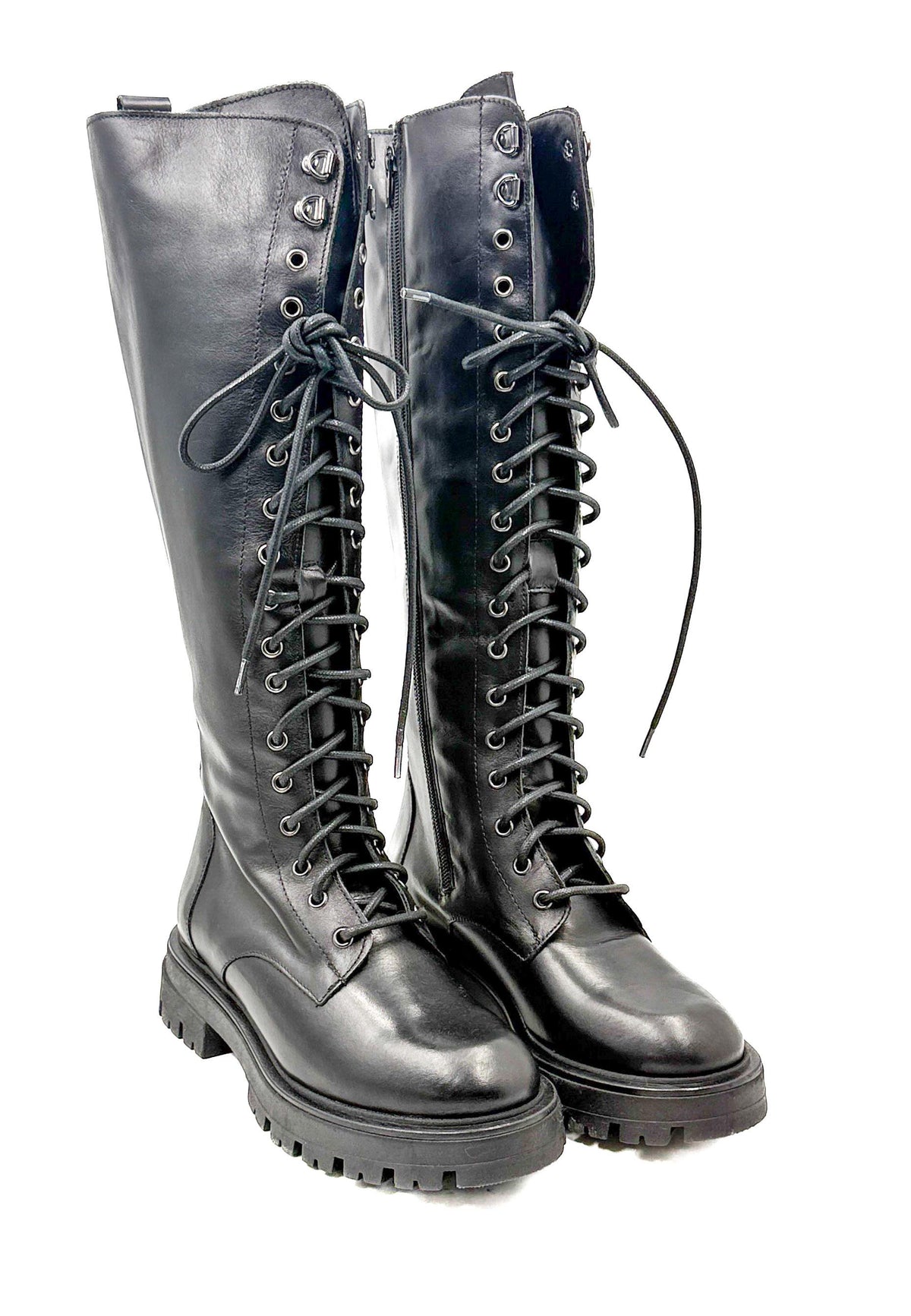 STIVALE ALTO NERO - DIVINE FOLLIE FAB124/ NERO DIVINE FOLLIE 