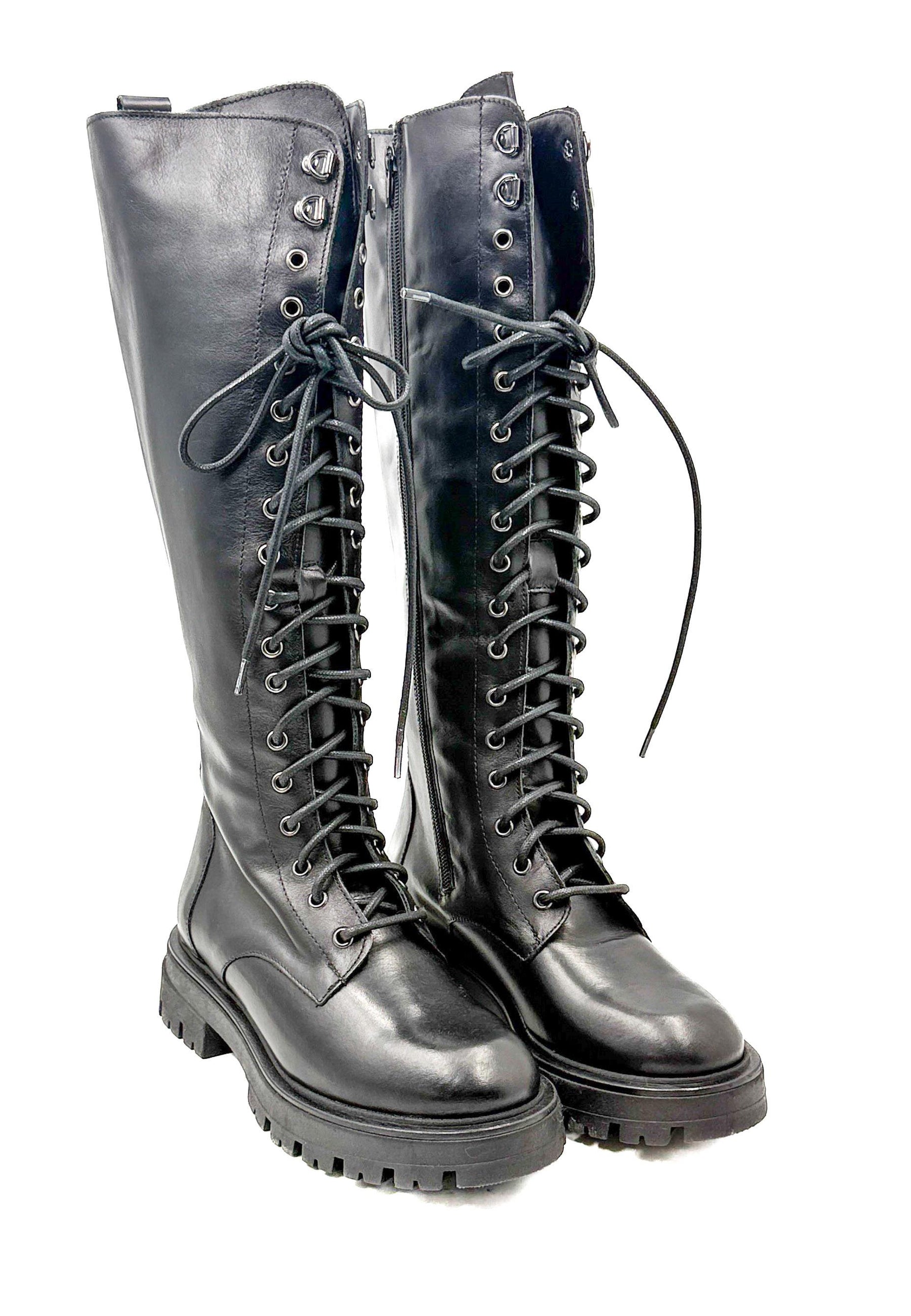 STIVALE ALTO NERO - DIVINE FOLLIE FAB124/ NERO DIVINE FOLLIE 