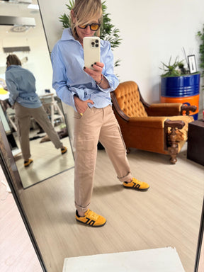 FEMALE - CARGO COTONE DETTAGLIO NASTRO - FANGO PT151316D / FANGO FEMALE 