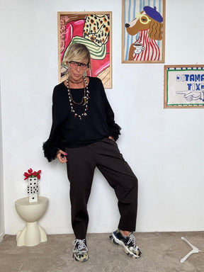 SUSY STAR - Pantalone in punto Milano: comodo, versatile e super chic MORO ST83494PMV/ MORO SUSY STAR 