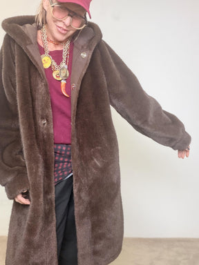 SUSY STAR - Ecopellicciotto Oversize con Cappuccio FANGO ST25023/ FANGO SUSY STAR 