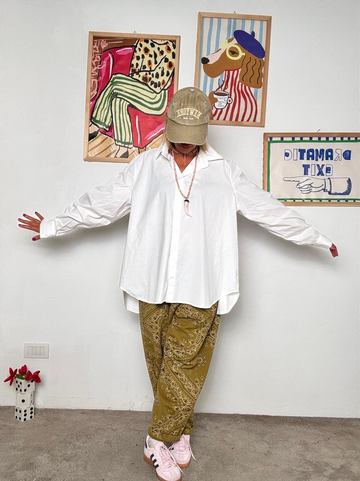 DEJA VU - CAMICIA OVER POPELINE STRETCH - BIANCO UN101/ BIANCO DEJA VU 