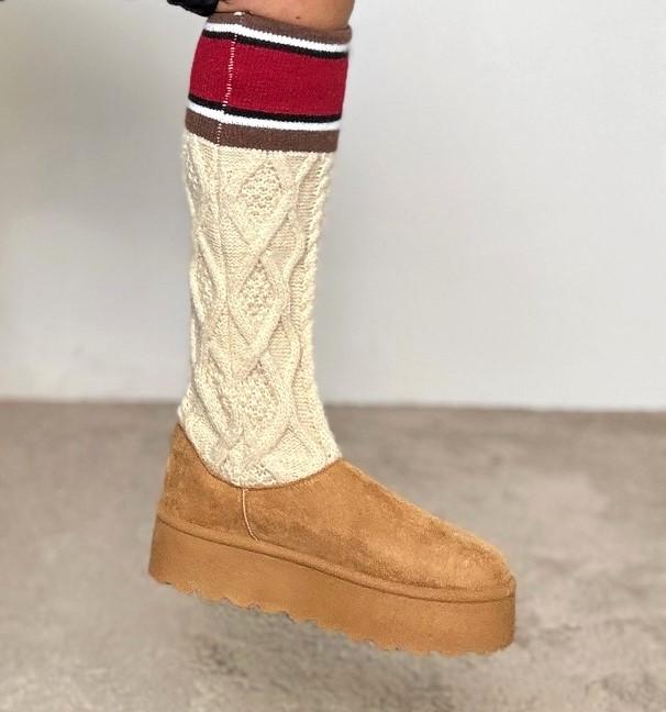 FEMALE - SCARPA CON CALZINO INCORPORATO PLATFORM 96-51/ BEIGE FEMALE 