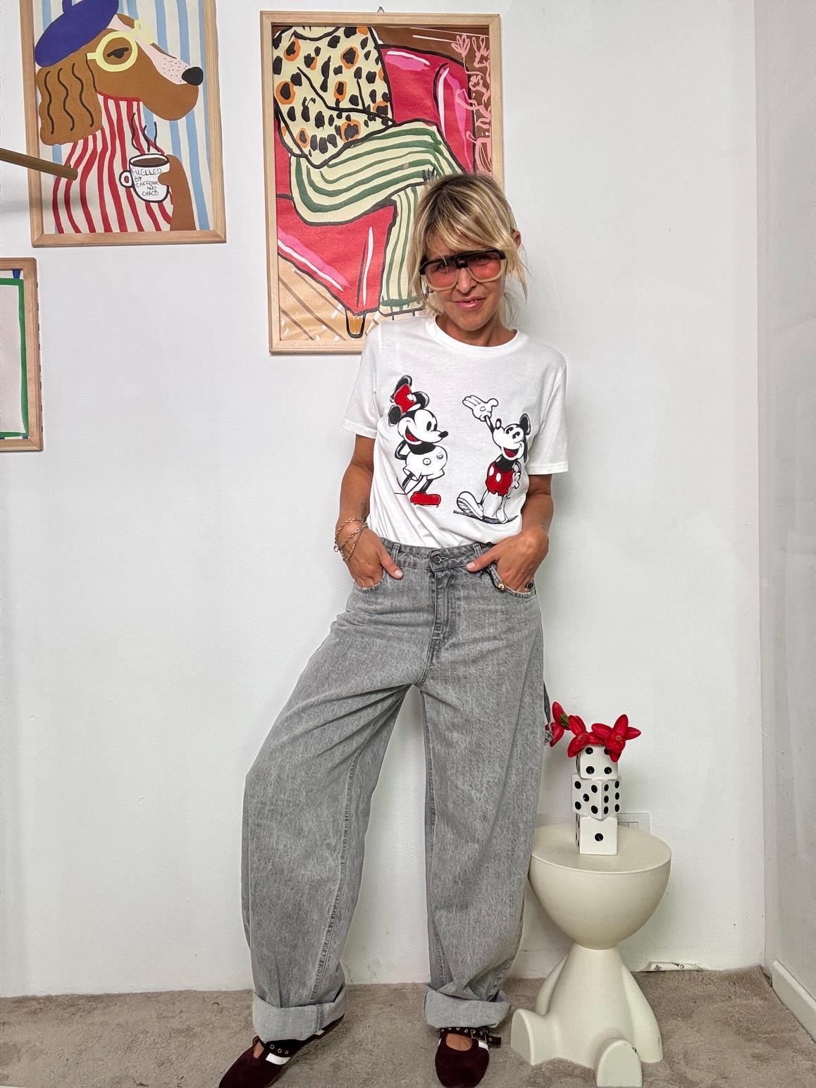 SOUVENIR - T-shirt Mickey Mood  Lironia è nel dettaglio (e nel disegno) F38X0158/ BIANCO SOUVENIR 