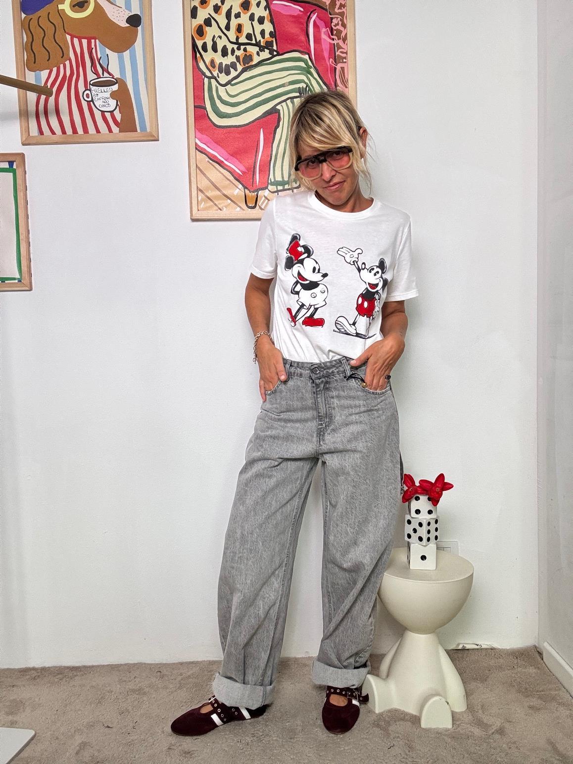 SOUVENIR - T-shirt Mickey Mood  Lironia è nel dettaglio (e nel disegno) F38X0158/ BIANCO SOUVENIR 