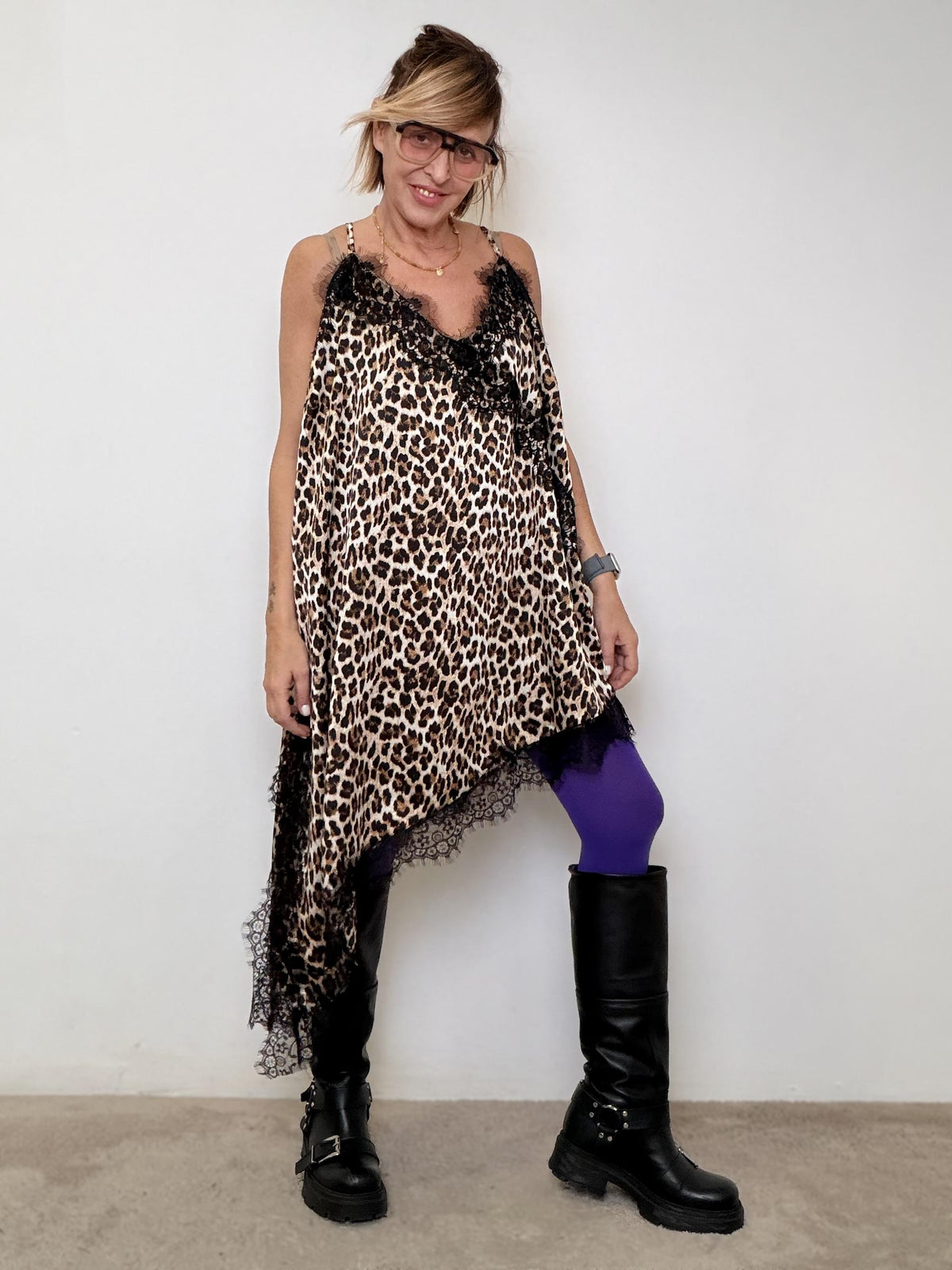 SUSY STAR - ABITO SLIP DRESS ROCK LACE ST251093/ MACULATO SUSY STAR 